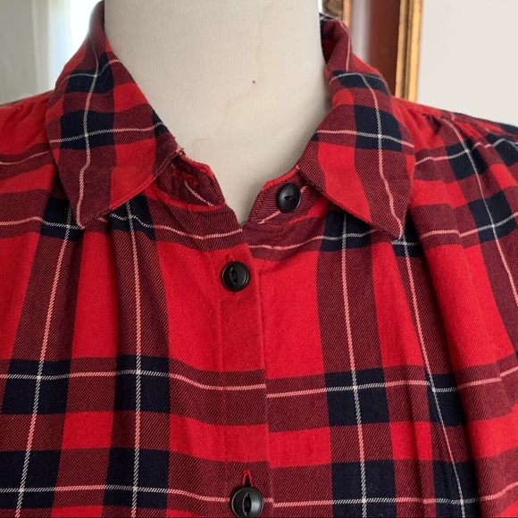 MADEWELL Mira Short Sleeve Button Down Top Plaid - Picture 9 of 12